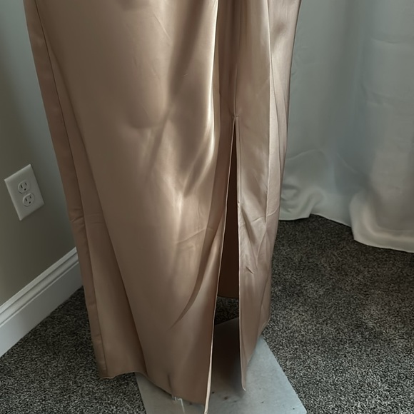 Boston Proper Bronze Satin Dress - Picture 3 of 8